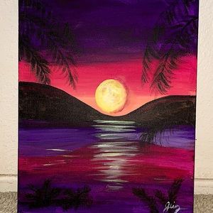 Sunset Original Acrylic Painting by your Posher Grizinator